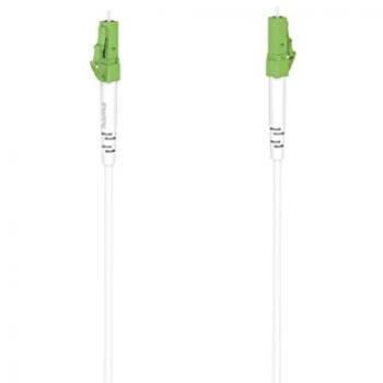 Hama Glasfaser Netzwerkkabel, LC APC Stecker, 10 Gbit/s, 3,00 m, Mit Knickschutzhülle