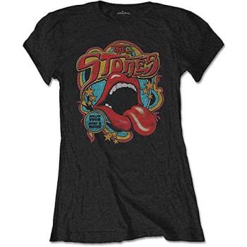 T-shirt femme Rolling Stones vibe 70s noir taille M