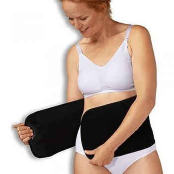 Guaina lombare Carriwell, sostegno regolabile, cotone, Nero (L/XL)