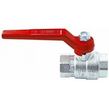 Valvola Sfera F1/2 Rossa Maniglia Nichelata