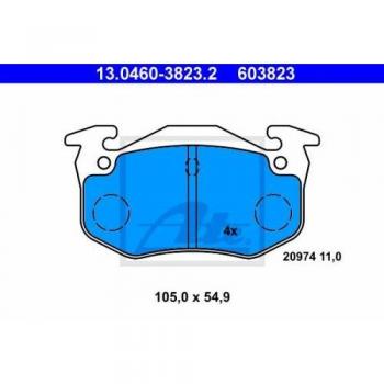 ATE Kit pastiglie freno PEUGEOT,CITROëN 13.0460-3823.2 425146,425197,425257 425274,425490,425196,425271,425442