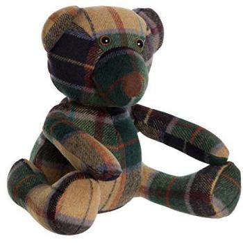 Heritage Green Check Bear Door Stopper