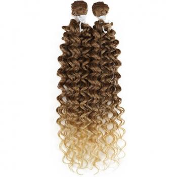 Extensions de Cheveux Afro Bruns Deep Wave – Lot 2 – Tissage Classique 26”
