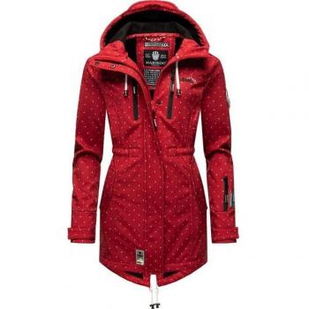 Marikoo Damen-Karminrot Funktionsmantel Zimtzicke M – 98 % Polyester, 2 % Elasthan Softshell