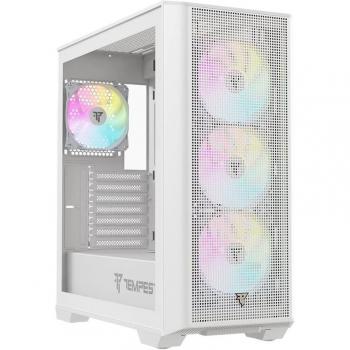 Boîtier ATX Tempest Fort ARGB en Verre Trempé Blanc USB 3.0