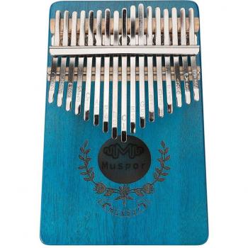 Mbira Acajou 17‑clés – Kalimba à cerf avec système d’accordage adhésif