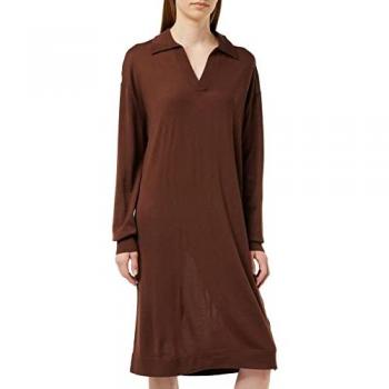 G‑Star Polo Long Sleeve Long Dress – Chocolate Lab Female – Size L