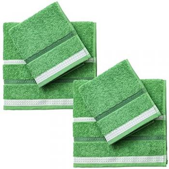 Bundle Asciugamani Benetton: Verde, Strisce, 100% Cotone
