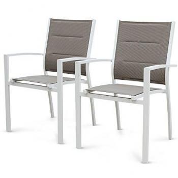 Aluminoset Chicago: Sillas Apilables Blancas 57x57x89.5 cm