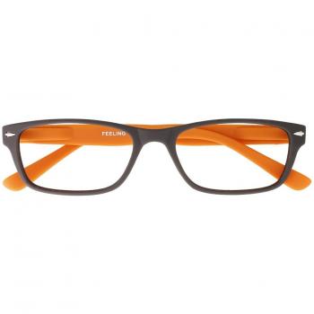 Braun-Orange Lesebrille Feeling mit +1.00 Dioptrien von I NEED YOU