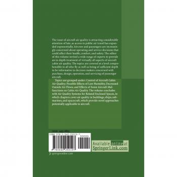 Air Quality in Airplane Cabins and Similar Enclosed Spaces (The Handbook of Environmental Chemistry)