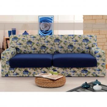 Copridivano Sofa Cover In Fantasia Disegno ab, misura 3 Posti colore AB 2000 Blu