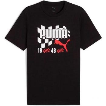 T-shirt Noir à Motifs Moto Puma Homme