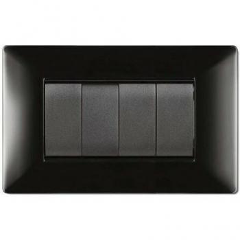 Interruttore Combinato Elettrocanali Cod. ECL2884N Nero