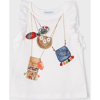 T-shirt senza maniche 3075 per bambina Mayoral cruda