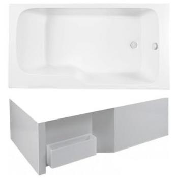 Jacob Delafon Bañera-Ducha 160x85 Malice Derecha + Accesorios de Almacenaje