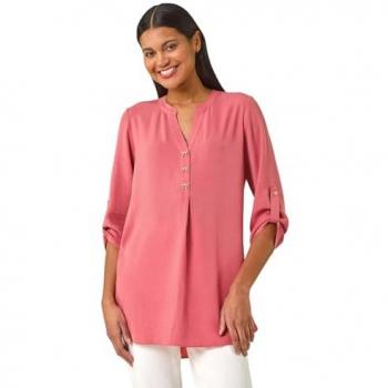 Roman Longline Bow Button Dress