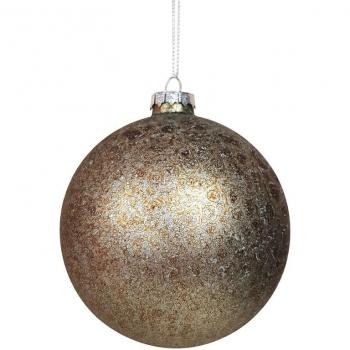 Decorazione natalizia sfera in vetro argento 10 cm, confezione da 2