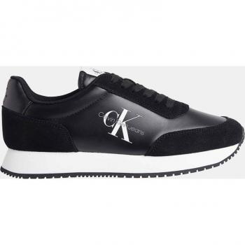 Calvin Klein Women's Black/White Running Sneakers, Size 7 US