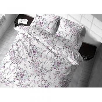 Copripiumino 100% Cotone Disegno Acquarello Floreale Piazza e Mezza