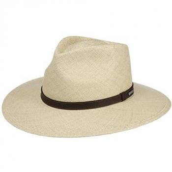 Stetson Natural Leather Trim Uni Traveller Panama Hat, Size XL
