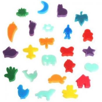 Educational Art Sponge Brush Collection (24 Pieces)