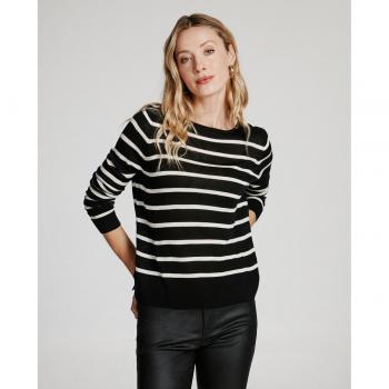 Vero Moda Feinstrickpullover 'Nova' Schwarz mit Streifen, Größe XS