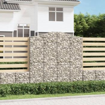 Heavy‑Duty Galvanized Arched Gabion Baskets – 6 Pack, 200 × 30 × 200/220 cm