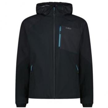 CMP Herrenjacke mit Kapuze HighLoft schwarz-pastellblau