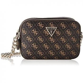 Guess Noelle Brown Multilogo Shoulder Bag female Brown ONE SIZE