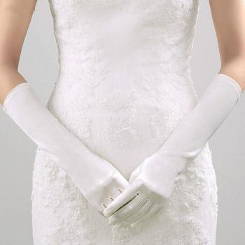 Prom Satijnen Lange Vinger Handschoenen