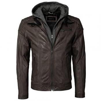 JCC Herren Lederjacke Braun 310-19-222 Gr. 60