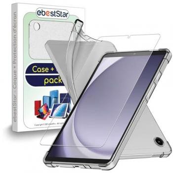 Coque Silicone TPU Souple Ultra Fine Invisible pour Samsung Galaxy Tab A9 8.7 SM-X110 + Film Verre Trempé