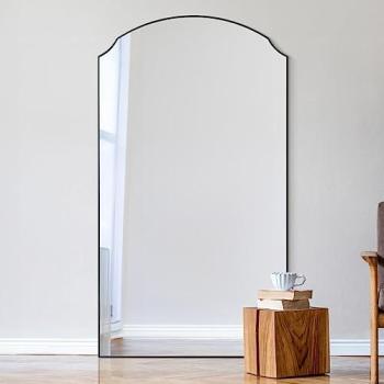 Black Edge Dual Arch Curved Mirror – 180x100 cm