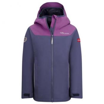 Giacca Bambina Trollkids Bergen Viola Blu Rosa 152