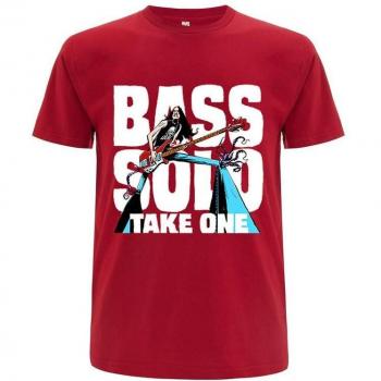 T-Shirt Metallica Uomo Rossa Cartoon Bass Solo S-3XL