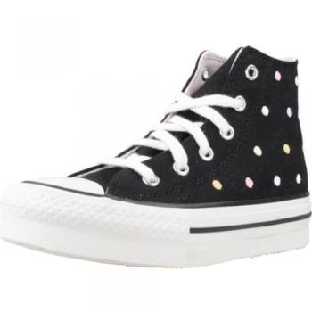Modelo Converse Chuck Taylor All Star Lift con Detalle de Bolas en Color Negro para Niñas