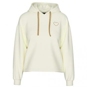 Sudadera Pieces 17121098 con detalles dorados y capucha