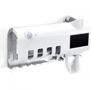 UV Toothbrush Holder with Built-in Toothpaste Squeezer