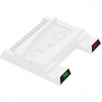 Soporte Multifuncional para PS5 con Ventilador y Discos