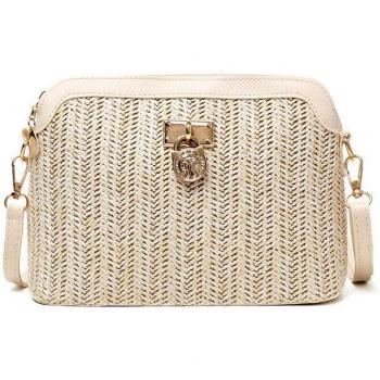 Woven Straw Crossbody Bag for Women