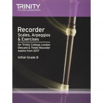 Trinity Scales, Arpeggios & Exercises for Recorder Initial-Grade 8 from 2017