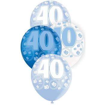 Glitzernde Latex-Geburtstagshüpfballoons 30,5 cm – 6‑teiliger Satz