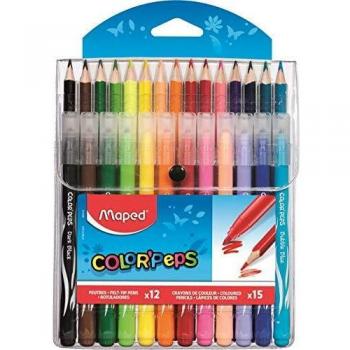 Multipack Colorpeps Maped – 12 feutres, 15 crayons
