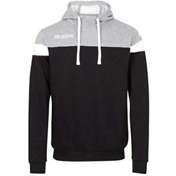 Schwarz‑Grau‑Weißer Kappa Accio Herren Hoodie XXL