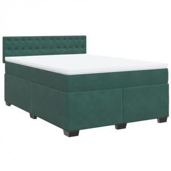 VidaXL Boxspringbett „Dunkelgrün“ 160×200 cm – Samteinsatz