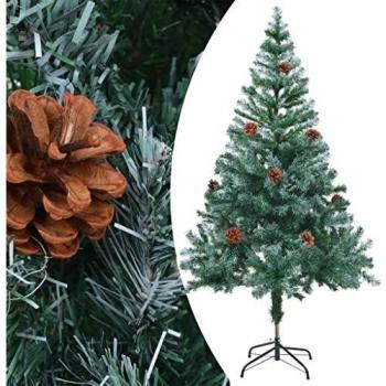 VidaXL Frosted Christmas Tree with Pinecones 5 ft