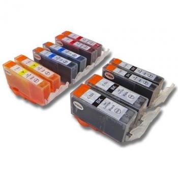 Cartucce con Chip 10x per Canon Pixma IP3600/4600/4700 & MP540/550/620 – CLI‑521BK/C/M/Y, PGI‑520BK