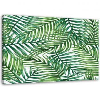 Canvas Foglie Astratte Verde 60x40