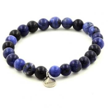 Pulsera de Piedras Sodalita Azul 8 mm. Fabricada en Francia